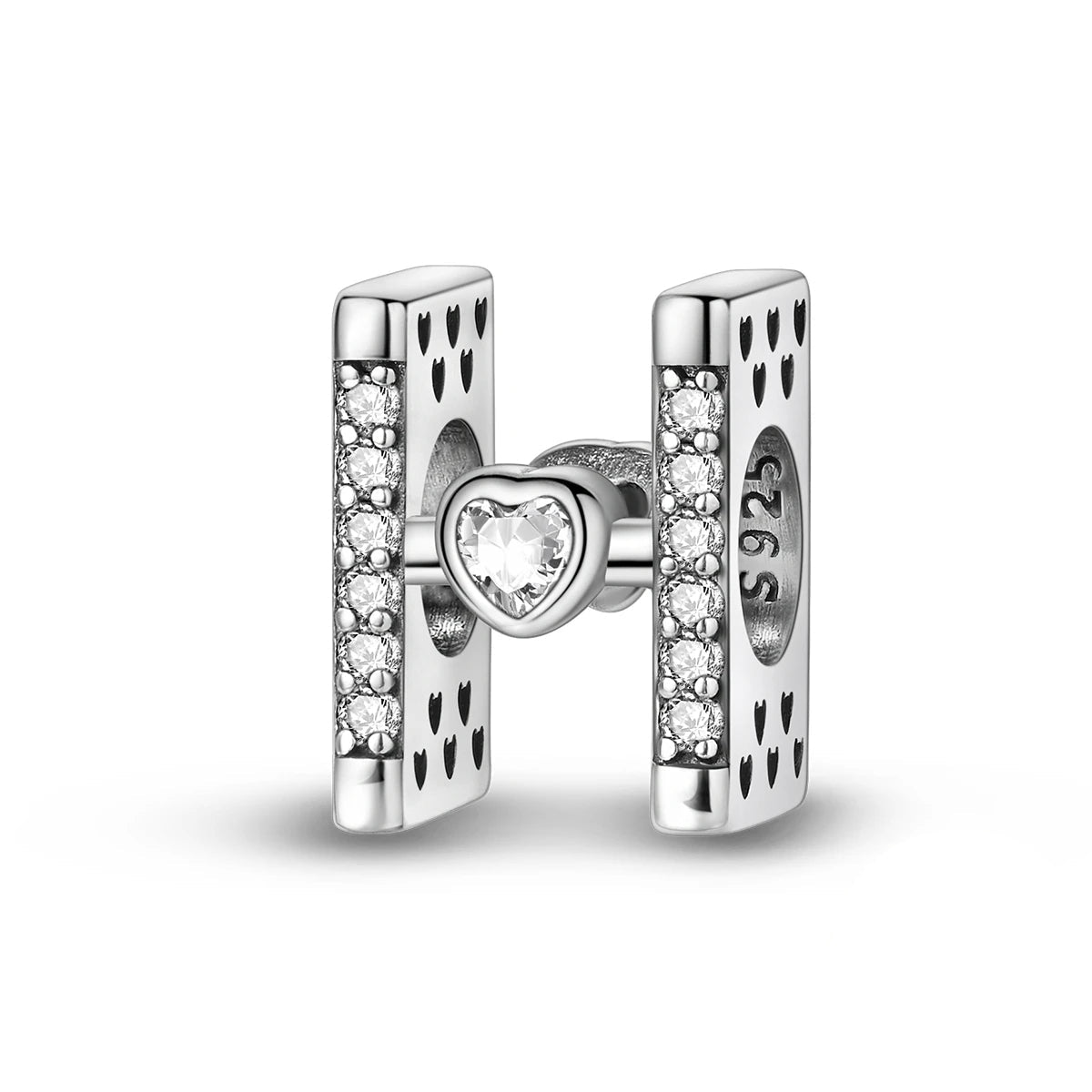 Amarante Jewelry Sparkling Heart Letter A~Z Alphabet Charm