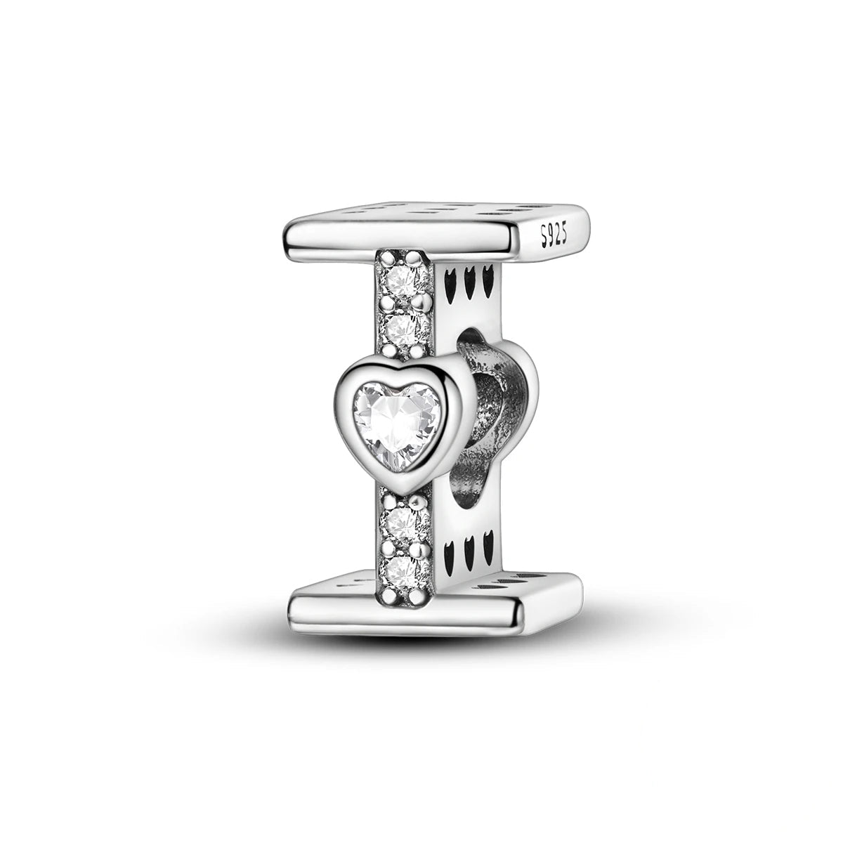 Amarante Jewelry Sparkling Heart Letter A~Z Alphabet Charm