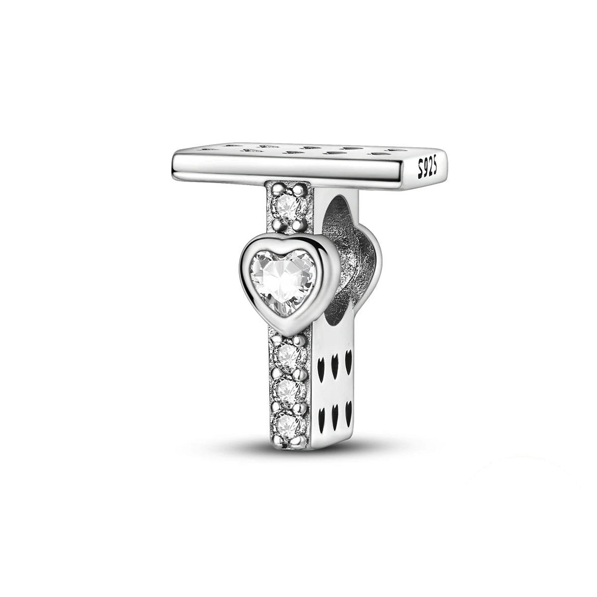 Amarante Jewelry Sparkling Heart Letter A~Z Alphabet Charm