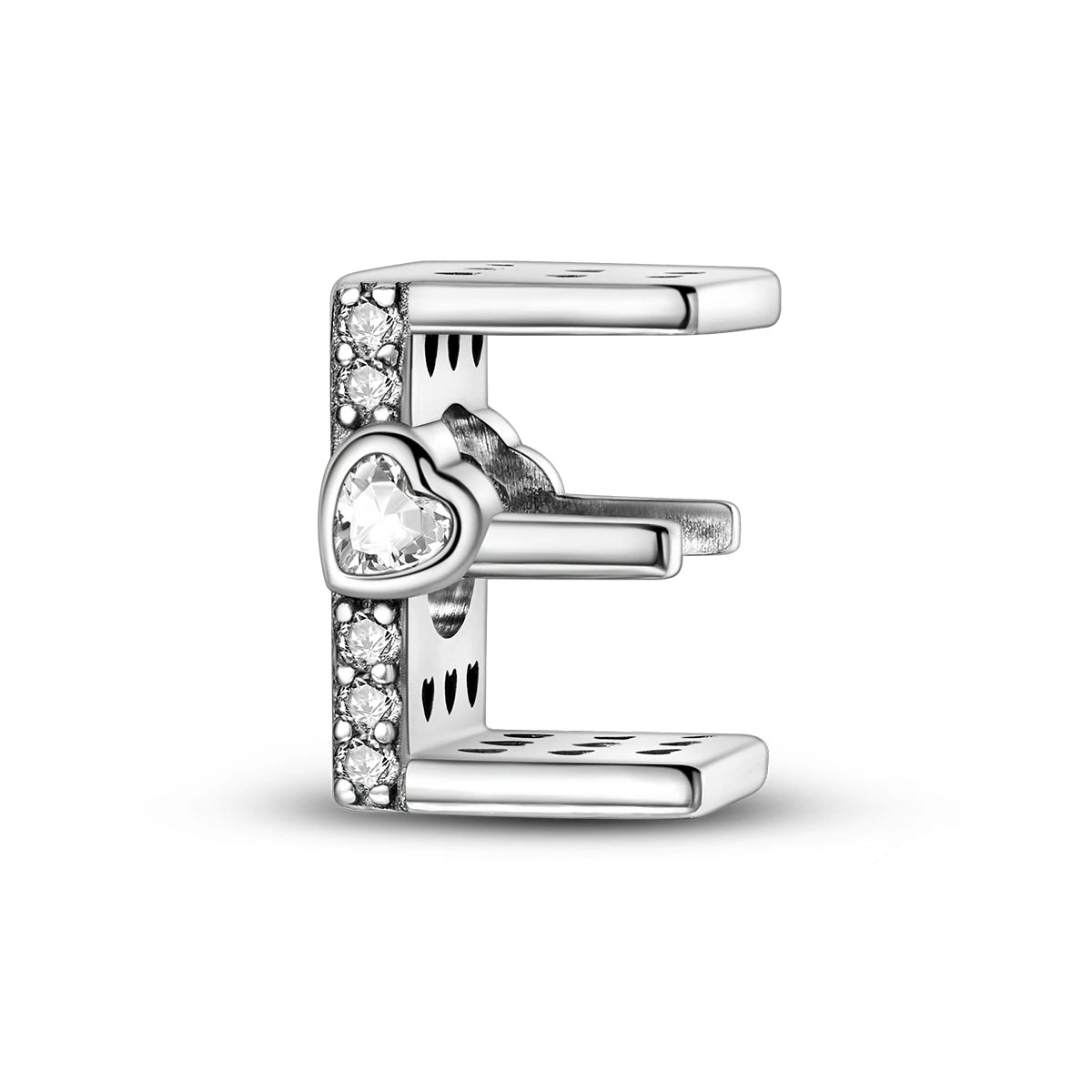 Amarante Jewelry Sparkling Heart Letter A~Z Alphabet Charm