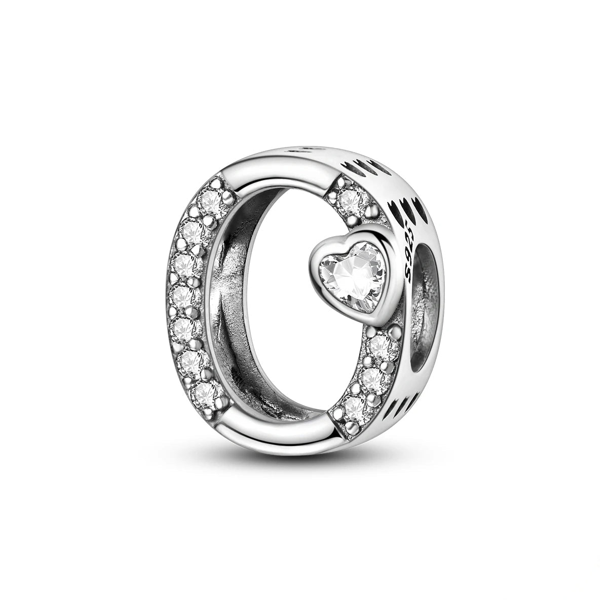 Amarante Jewelry Sparkling Heart Letter A~Z Alphabet Charm