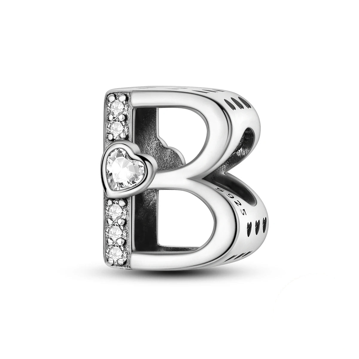 Amarante Jewelry Sparkling Heart Letter A~Z Alphabet Charm