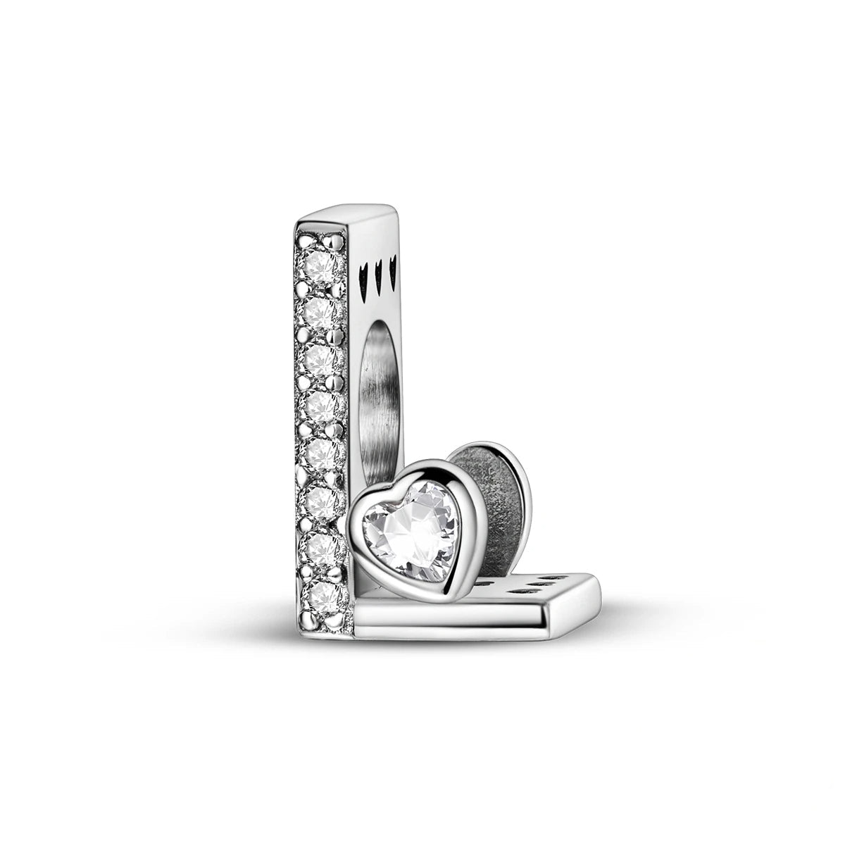 Amarante Jewelry Sparkling Heart Letter A~Z Alphabet Charm