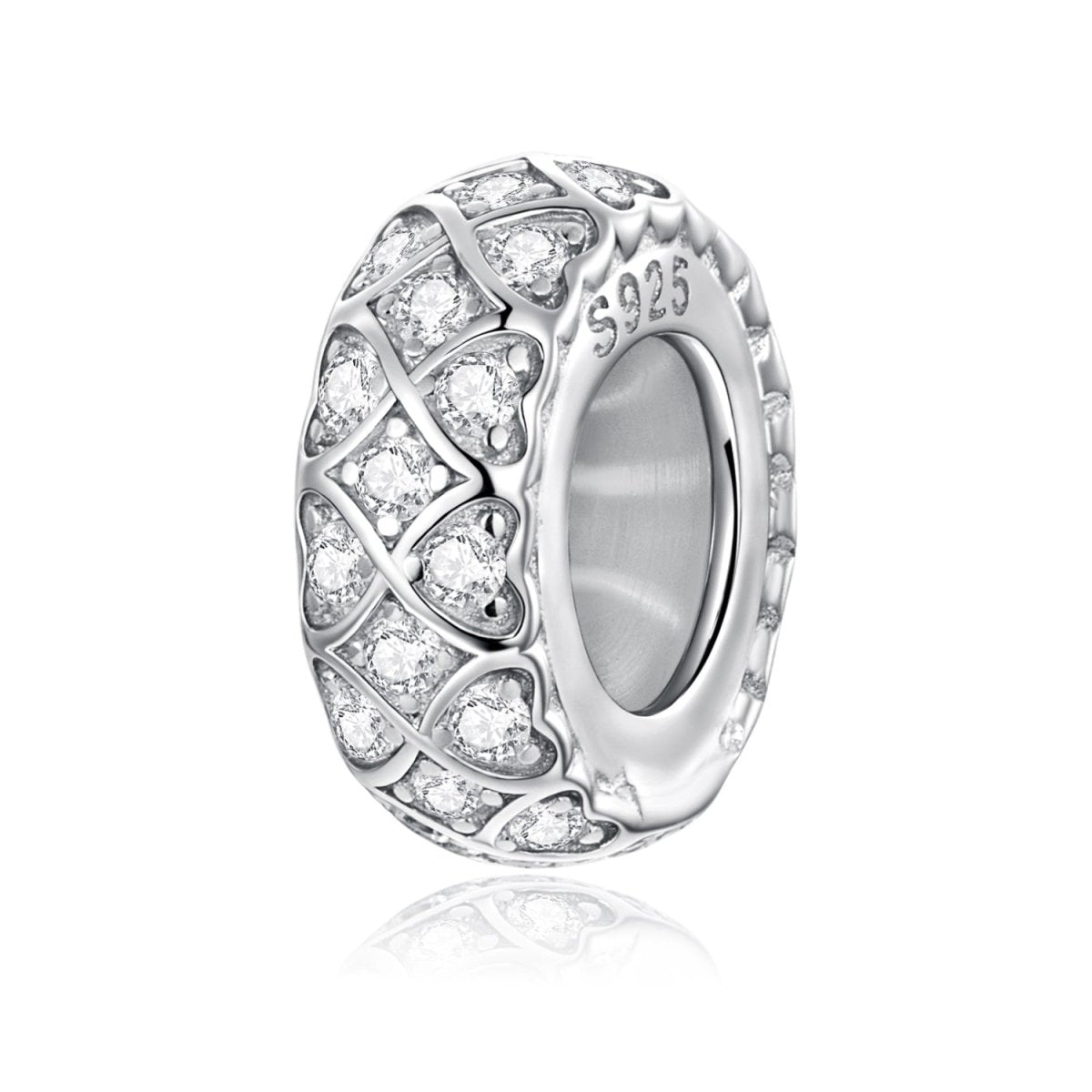 Amarante Jewelry Sparkling Heart Mosaic Charm