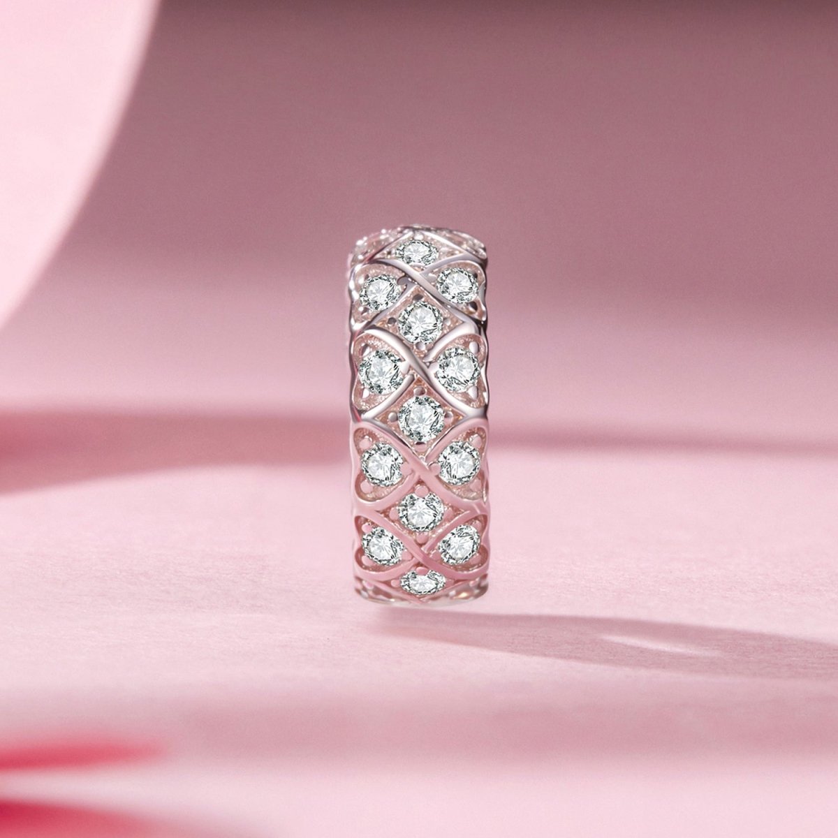 Amarante Jewelry Sparkling Heart Mosaic Charm