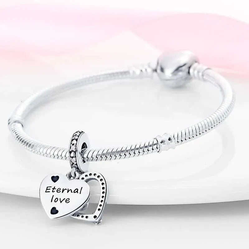 Amarante JewelrySparkling Pink Heart Charm