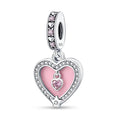 Amarante Jewelry Sparkling Pink Heart Charm