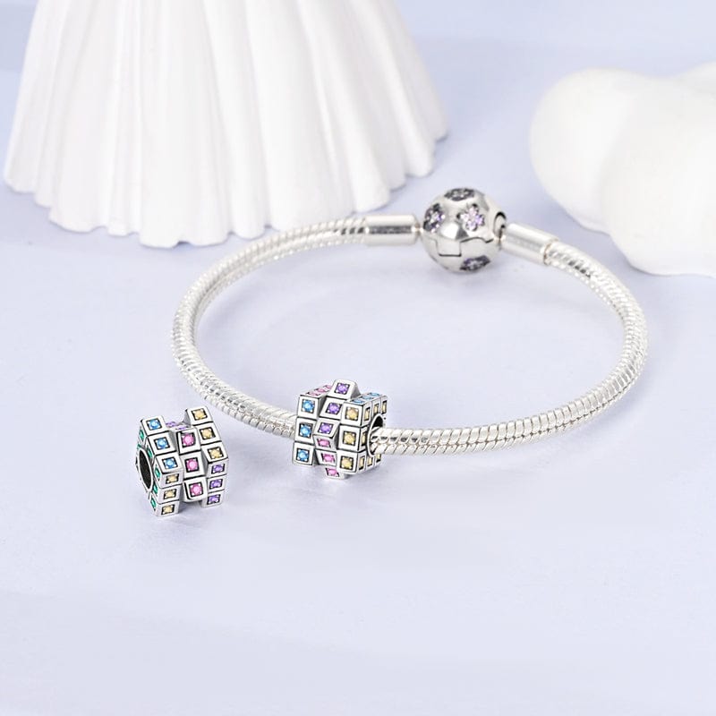 Amarante Jewelry Sparkling Rubik's Cube Charm