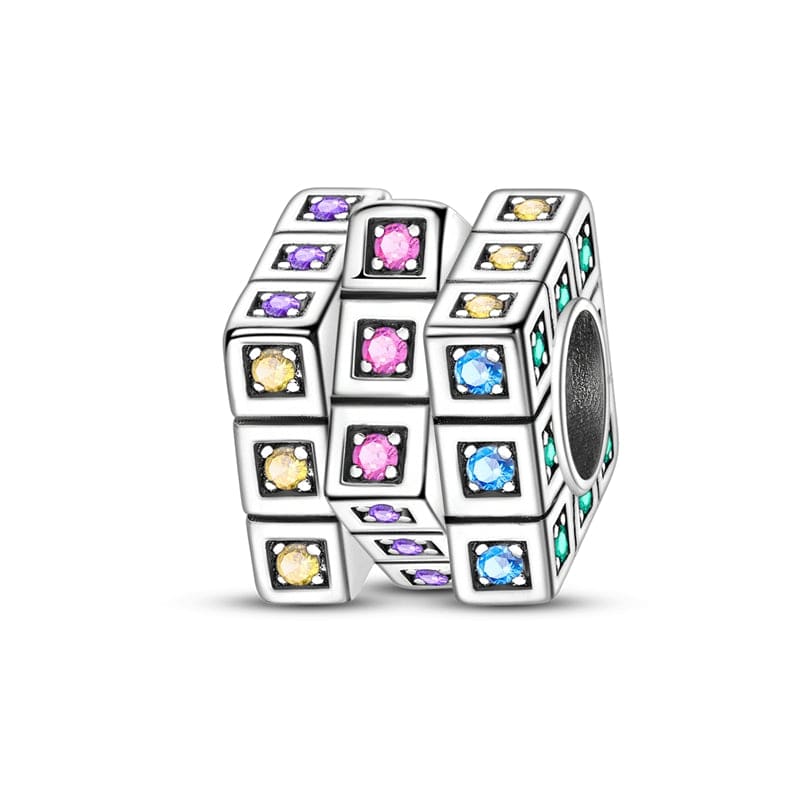 Amarante Jewelry Sparkling Rubik's Cube Charm