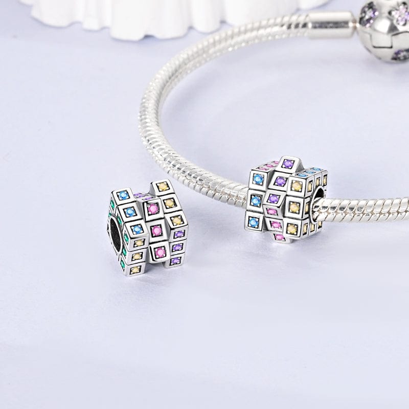 Amarante Jewelry Sparkling Rubik's Cube Charm