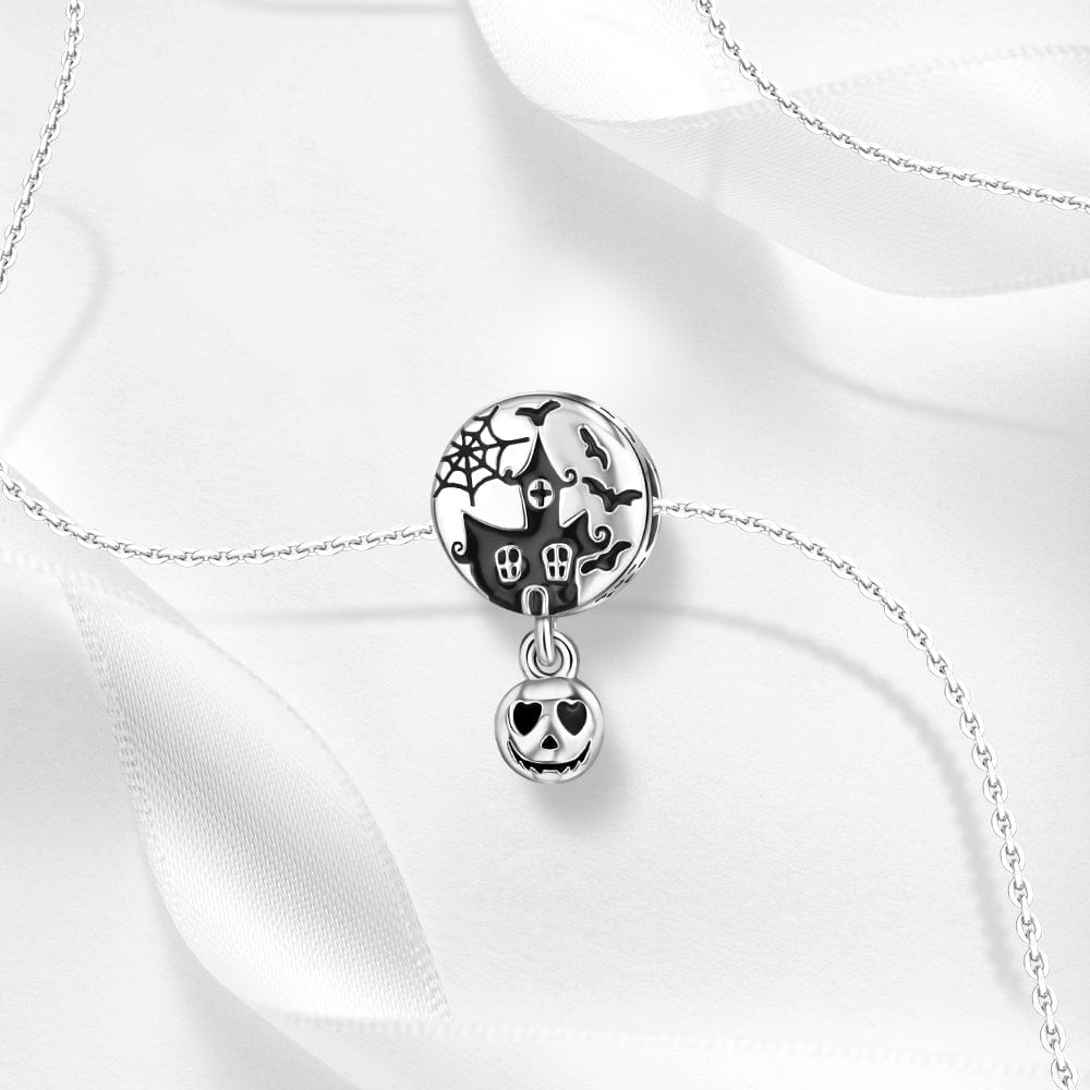 Amarante Jewelry Spooky Haunted House and Pumpkin Halloween Charm