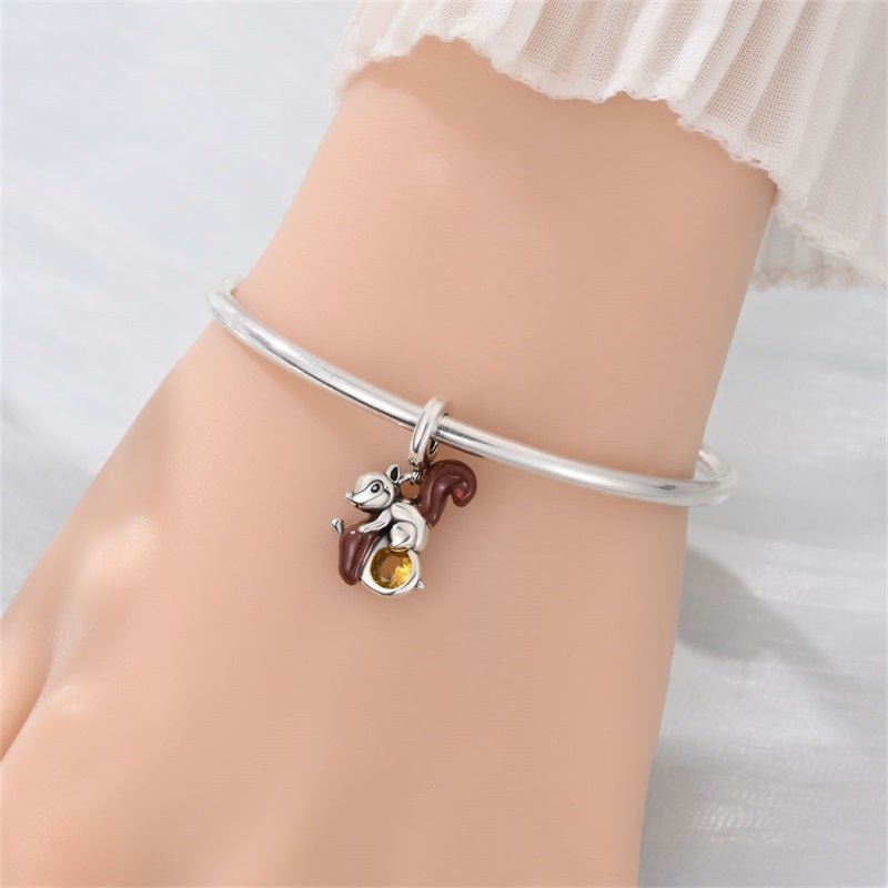 Amarante Jewelry Squirrel with Acorn Dangle Charm