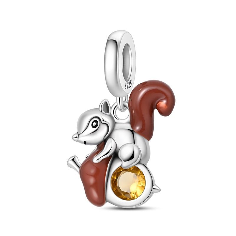 Amarante Jewelry Squirrel with Acorn Dangle Charm