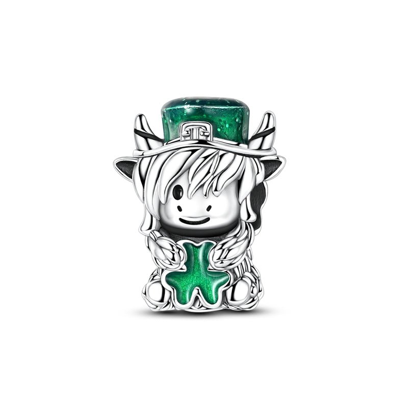 Amarante Jewelry St. Patrick’s Day Highland Cow with Clover Charm