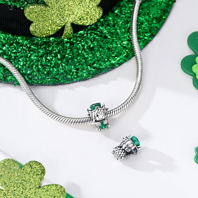 Amarante Jewelry St. Patrick’s Day Highland Cow with Clover Charm