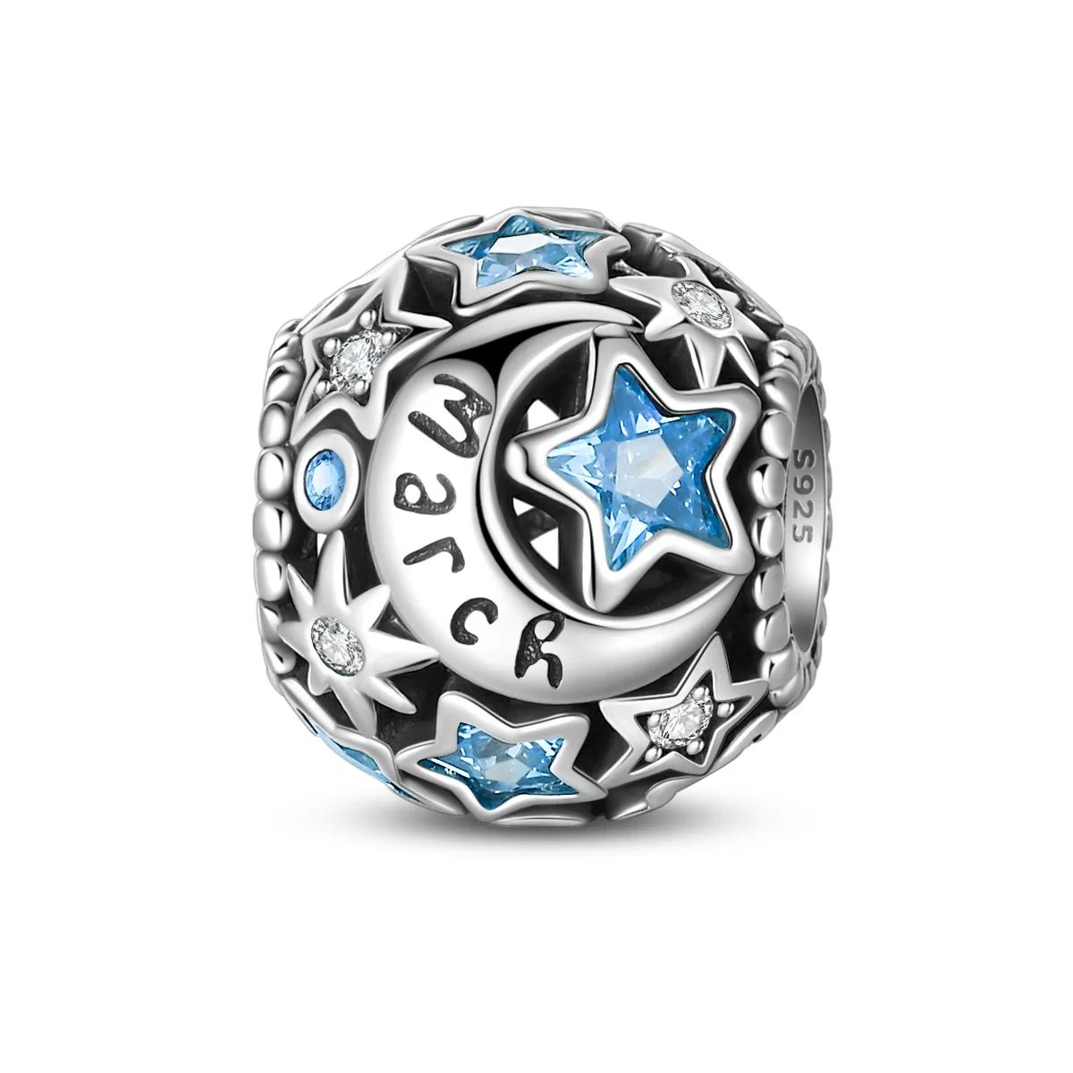 Amarante Jewelry Star & Moon Birthstone Charm