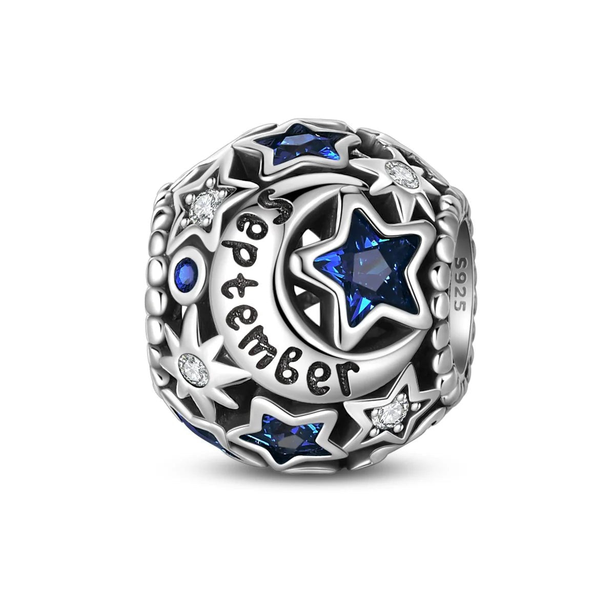 Amarante Jewelry Star & Moon Birthstone Charm