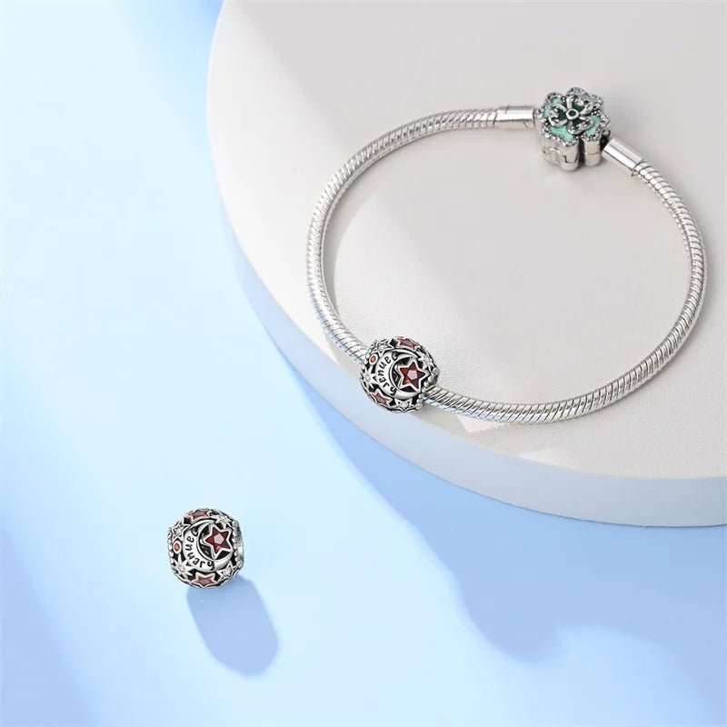 Amarante Jewelry Star & Moon Birthstone Charm