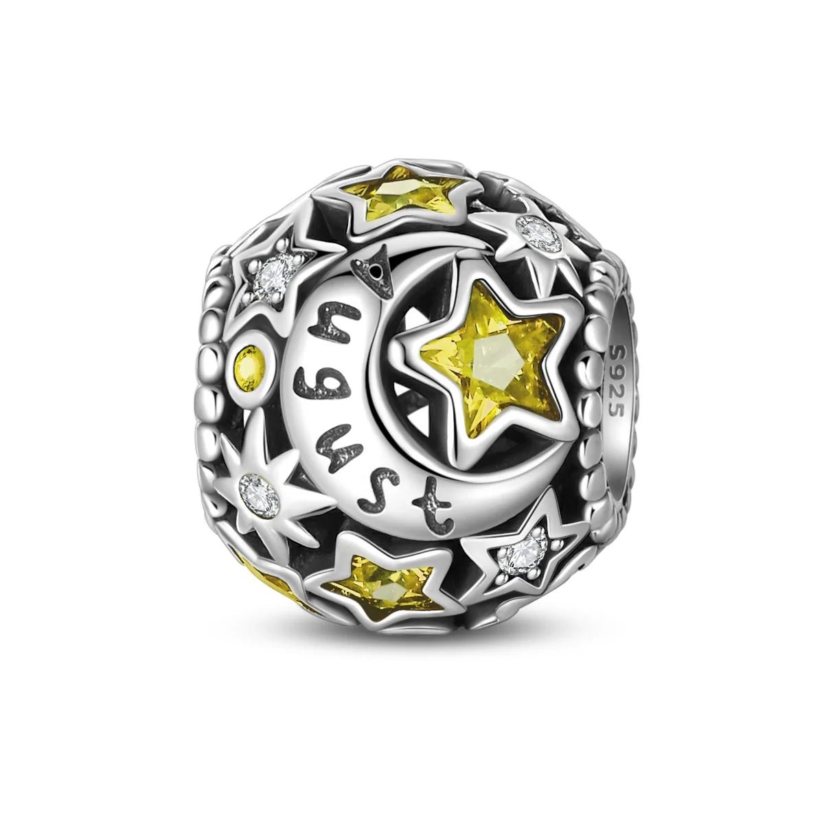Amarante Jewelry Star & Moon Birthstone Charm