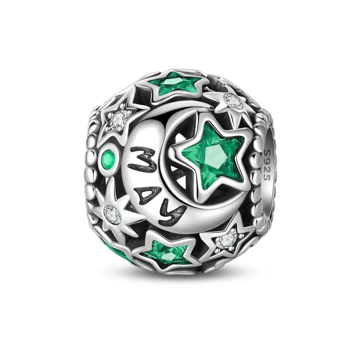 Amarante Jewelry Star & Moon Birthstone Charm