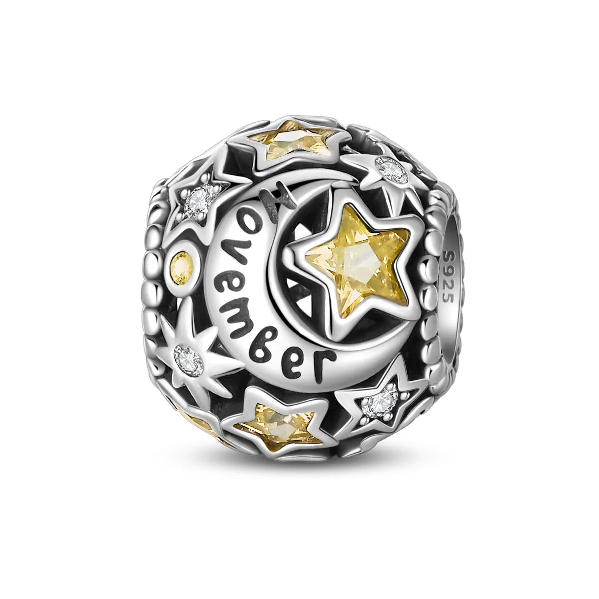 Amarante Jewelry Star & Moon Birthstone Charm