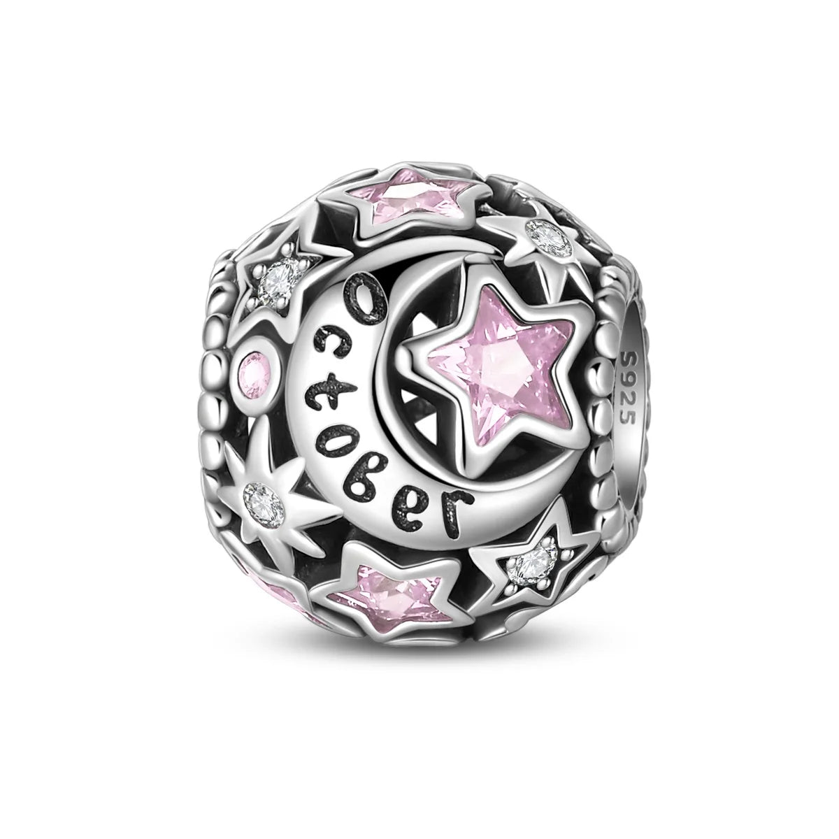 Amarante Jewelry Star & Moon Birthstone Charm