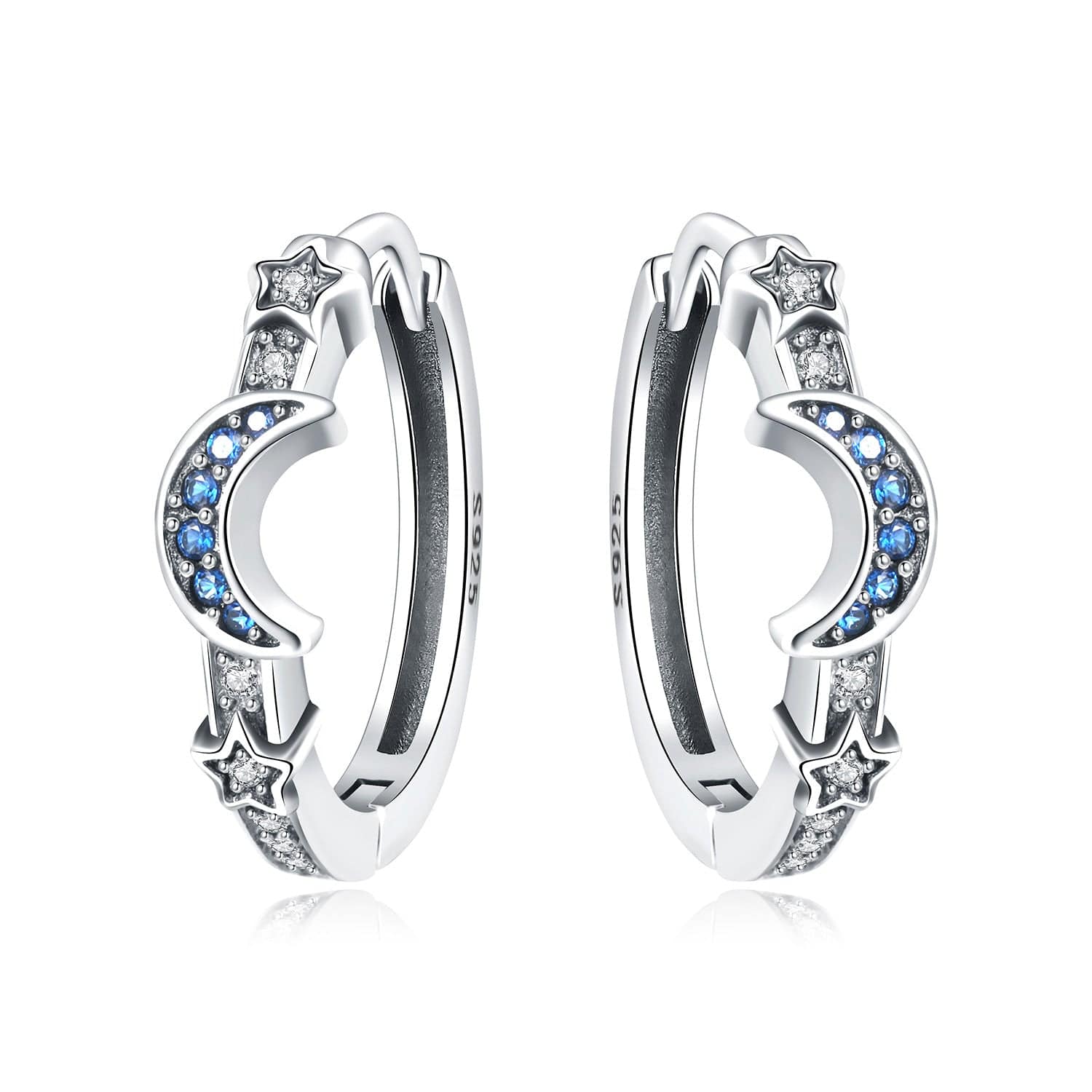 Amarante Jewelry Star & Moon Hoop Earrings
