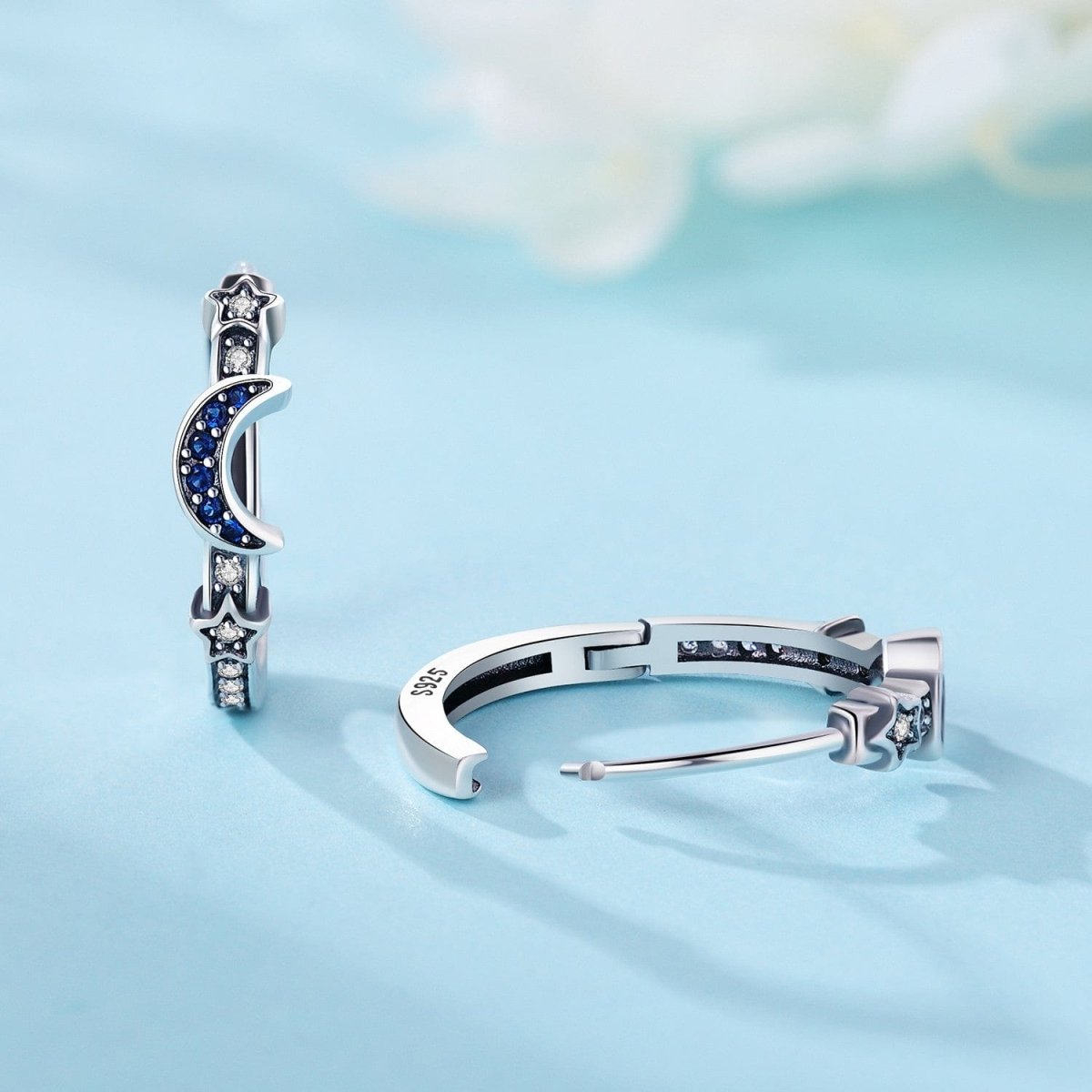 Amarante Jewelry Star & Moon Hoop Earrings