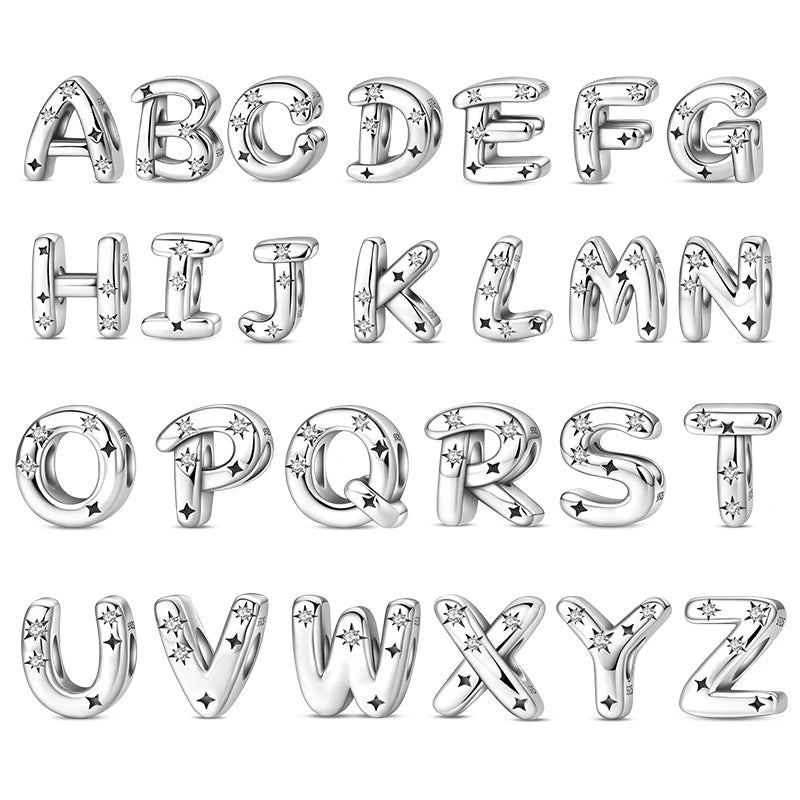 Amarante Jewelry Starry Letter A~Z Alphabet Charm