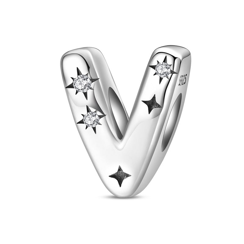 Amarante Jewelry Starry Letter A~Z Alphabet Charm