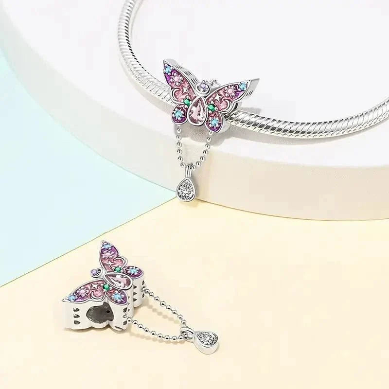 Amarante Jewelry Starry Pink Butterfly Charm
