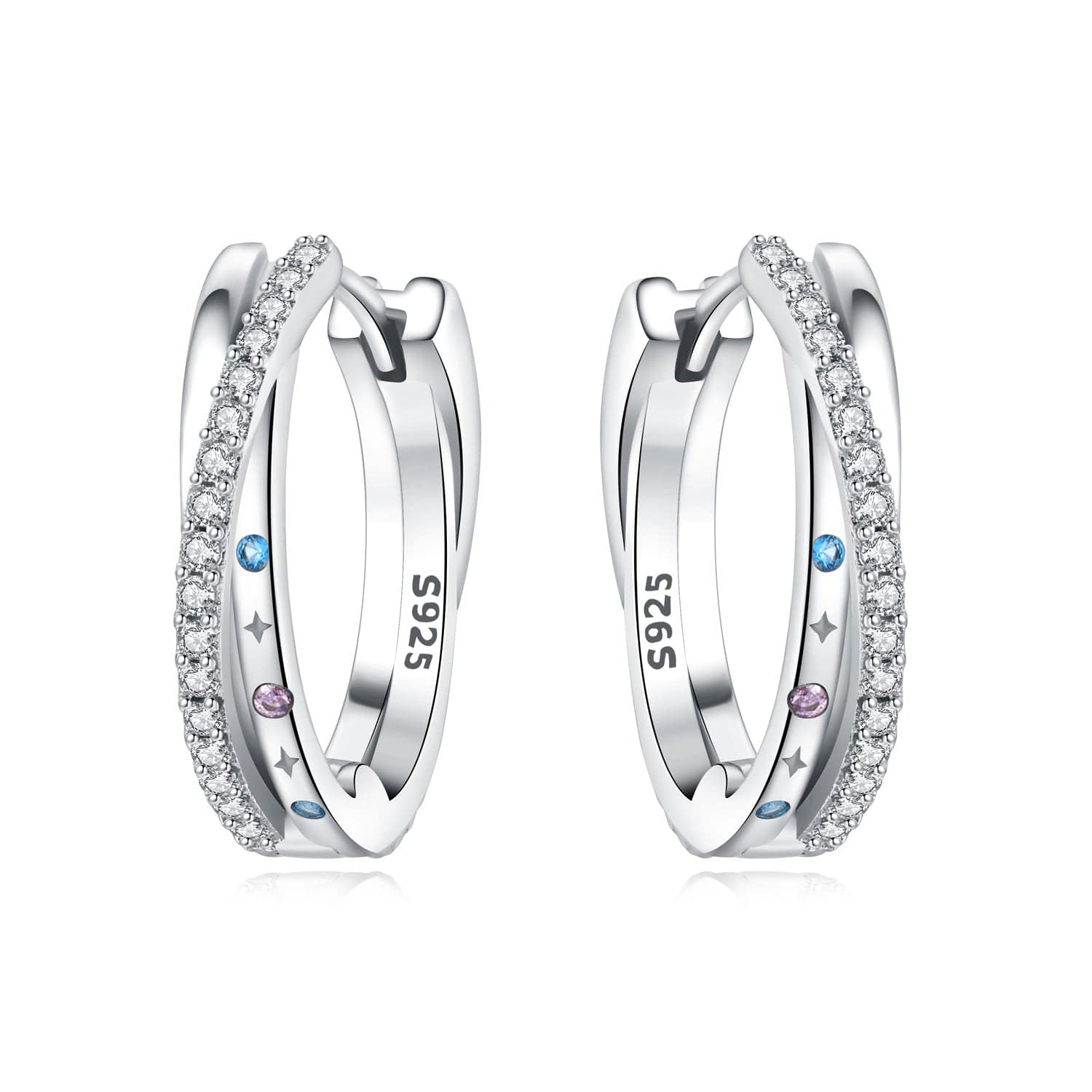 Amarante Jewelry Stellar Sparkle Crossover Hoops
