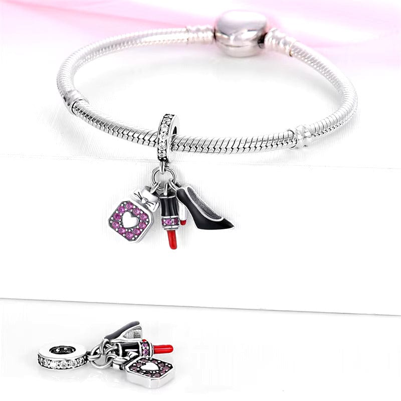 Amarante Jewelry Stiletto, Dress & Lipstick Dangle Charm