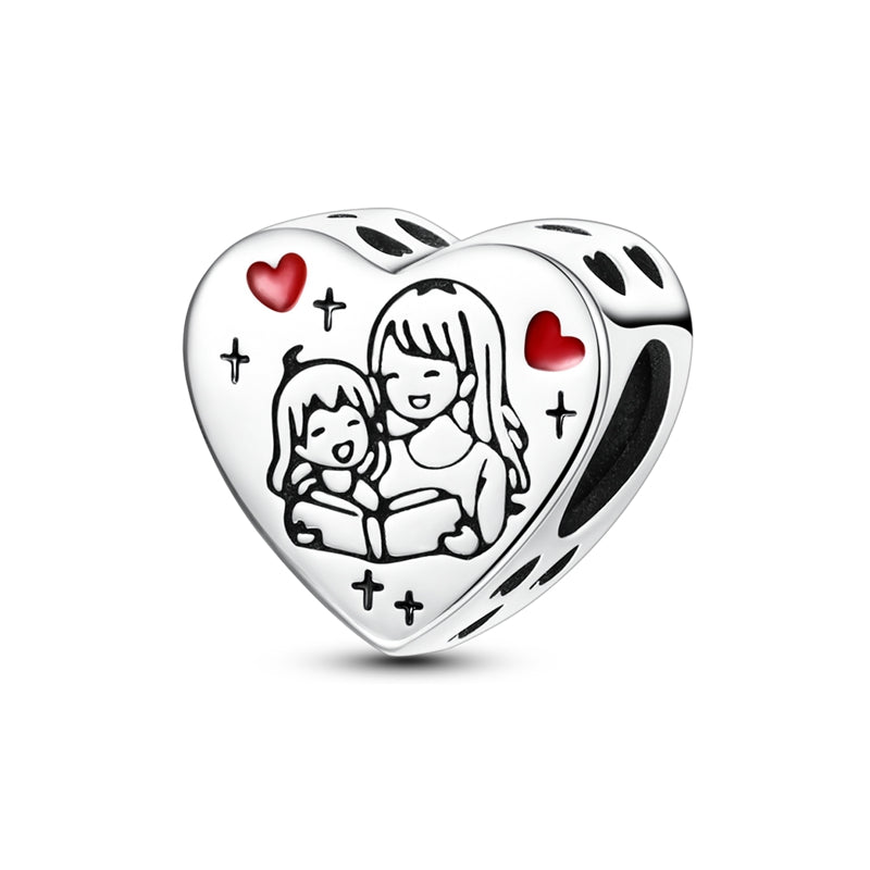 Amarante Jewelry Storytime Mother & Daughter Love Heart Charm