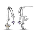 Amarante Jewelry Sun & Moon Hoop Earrings