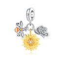 Amarante Jewelry Sunflower, Bee & Butterfly Charm