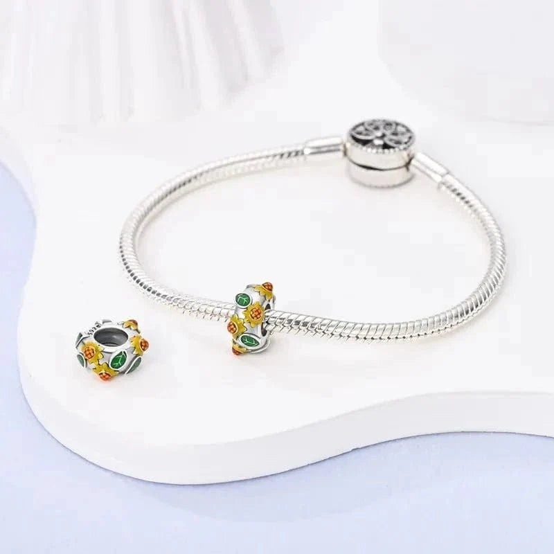 Amarante Jewelry Sunflower Blossom Charm Spacer