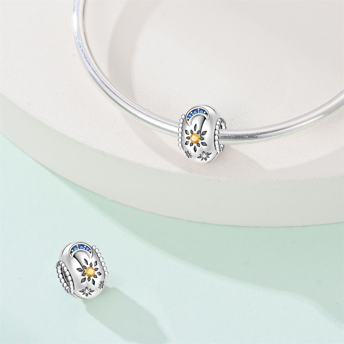Amarante Jewelry Sunflower & Crescent Moon Charm