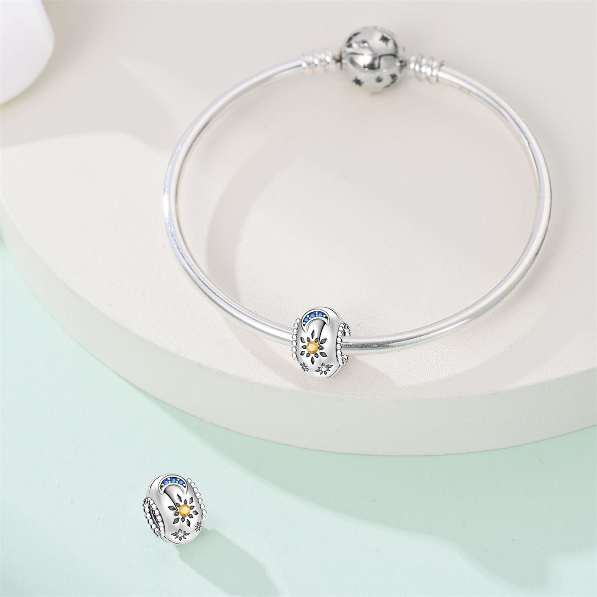 Amarante Jewelry Sunflower & Crescent Moon Charm