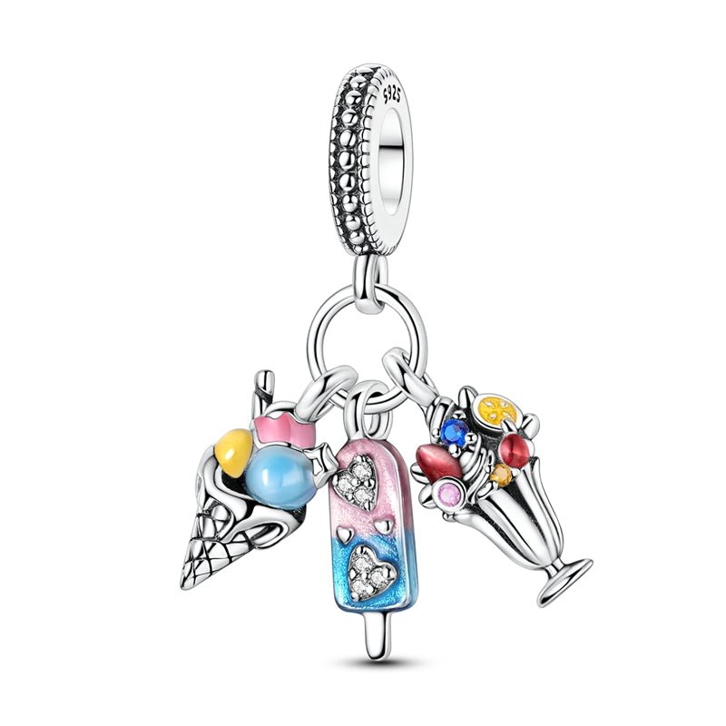 Amarante Jewelry Sweet Treats Ice Cream, Popsicle & Milkshake Dangle Charm