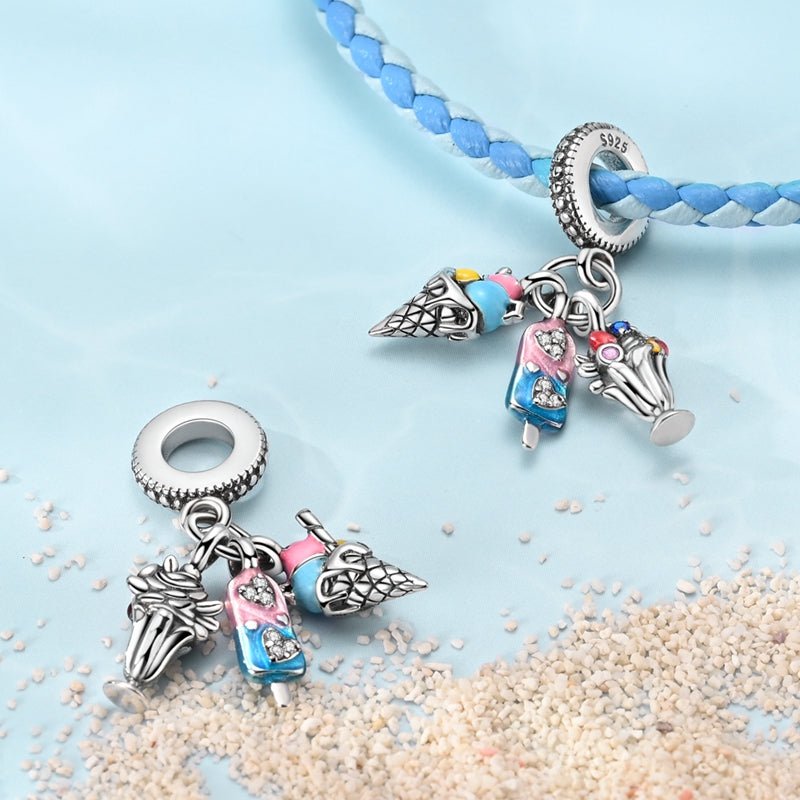 Amarante Jewelry Sweet Treats Ice Cream, Popsicle & Milkshake Dangle Charm