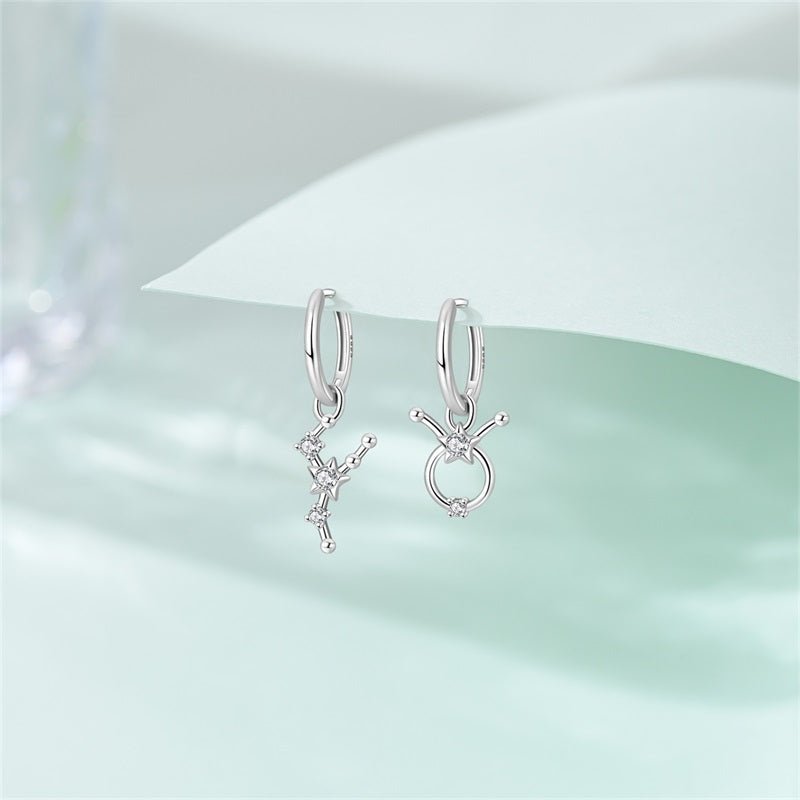 Amarante Jewelry Taurus Constellation Zodiac Hoop Earrings