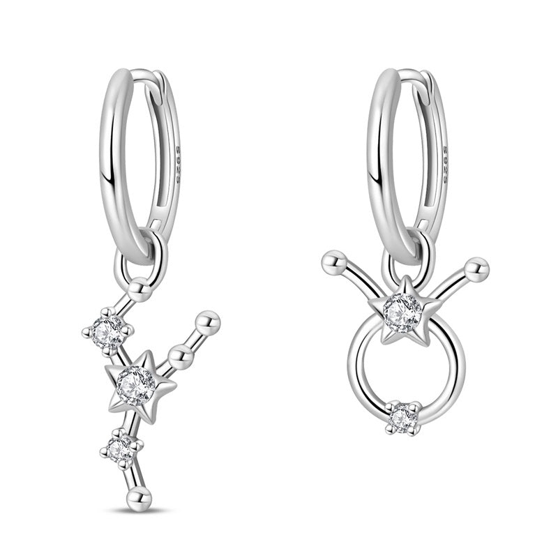 Amarante Jewelry Taurus Constellation Zodiac Hoop Earrings