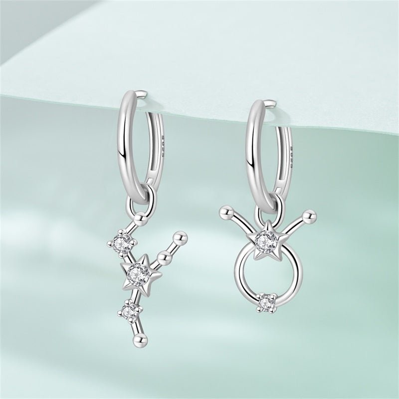 Amarante Jewelry Taurus Constellation Zodiac Hoop Earrings