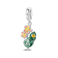 Amarante Jewelry Temperature - Changing Chameleon & Flower Dangle Charm