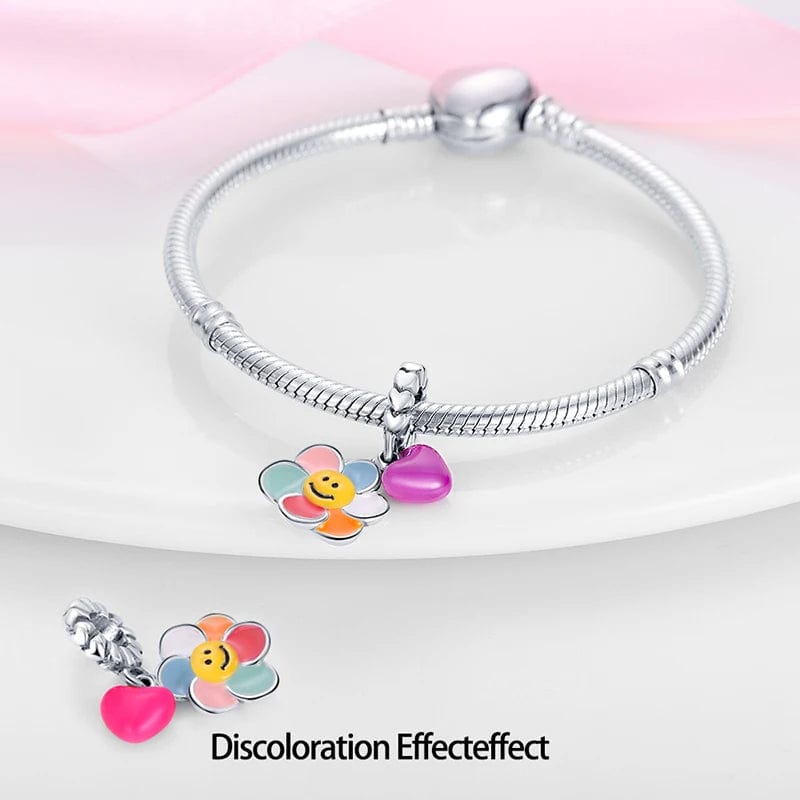 Amarante Jewelry Temperature Changing Colorful Flower Dangle Charm