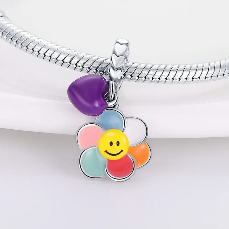 Amarante Jewelry Temperature Changing Colorful Flower Dangle Charm