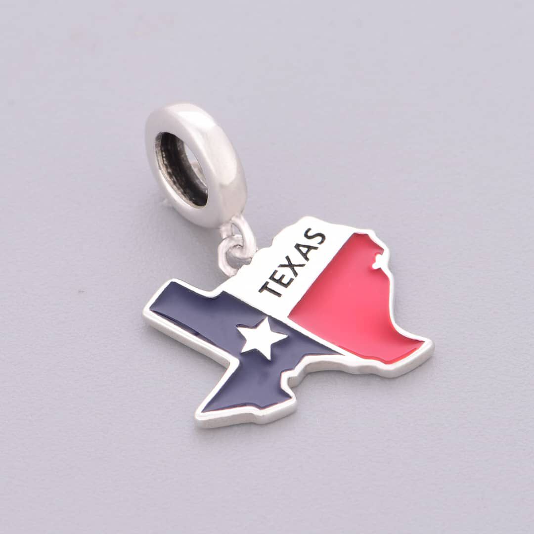 Amarante Jewelry Texas Map Dangle Charm