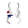 Amarante Jewelry Thailand Map Flag Dangle Charm