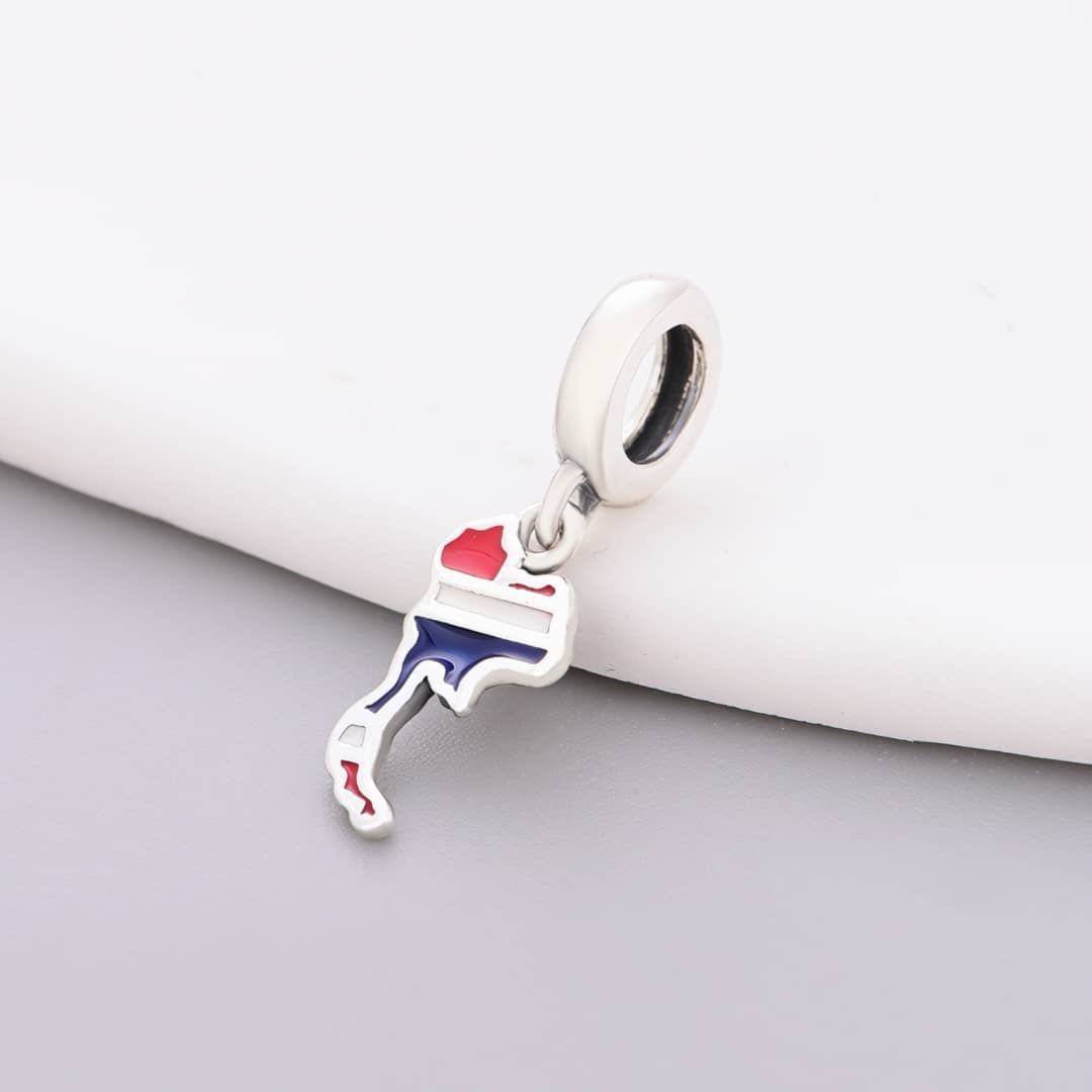 Amarante Jewelry Thailand Map Flag Dangle Charm